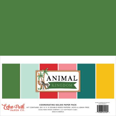 Echo Park Animal Kingdom Cardstock - Solids Kit